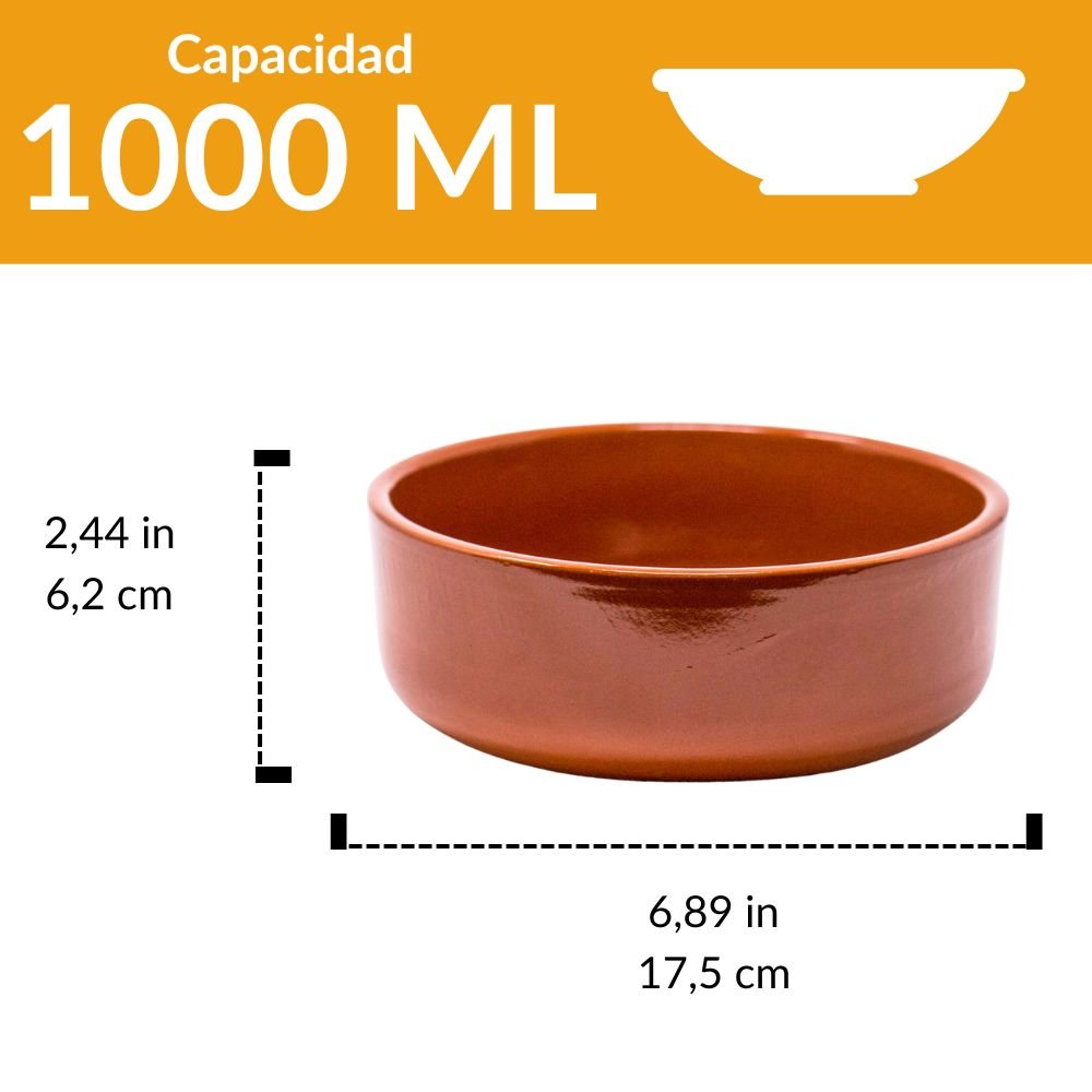 Bol de barro 17 cm | Ensaladera artesanal de terracota