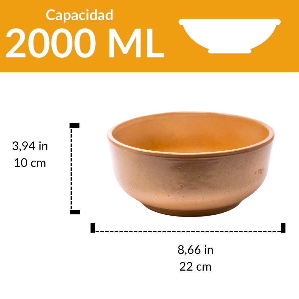 Bol de barro 22 cm