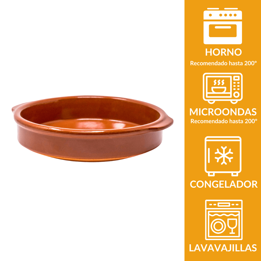 Cazuela de barro 15 cm | Terracota artesanal para guisos y tapas
