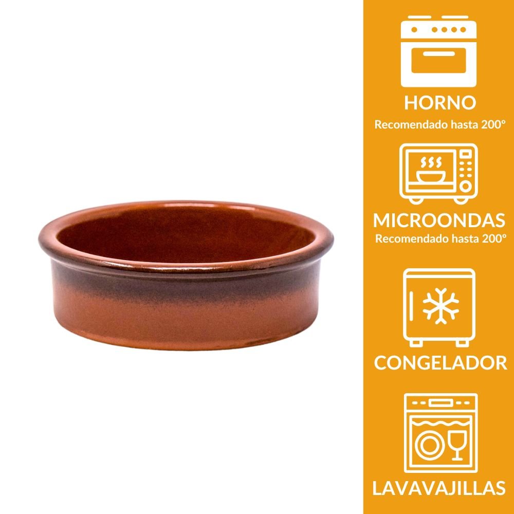 Cazuela de Barro (borde negro) de 12 cm