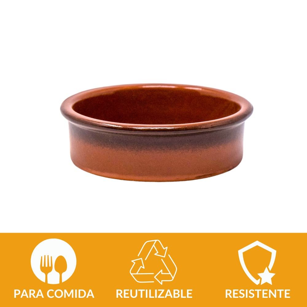 Cazuela de Barro (borde negro) de 20 cm