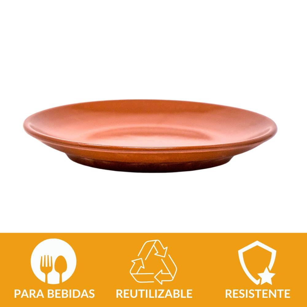 Plato de barro 15 cm | Vajilla rústica artesanal para tapas y postres