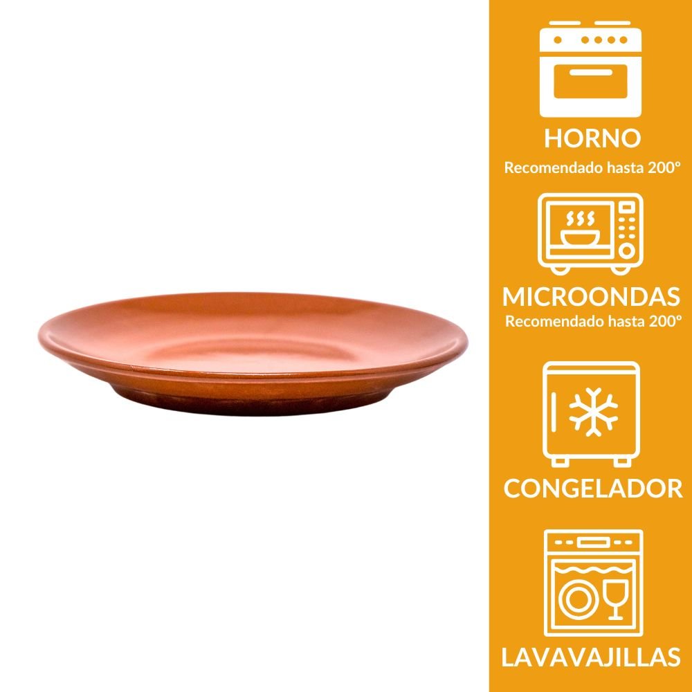 Plato de barro 15 cm | Vajilla rústica artesanal para tapas y postres
