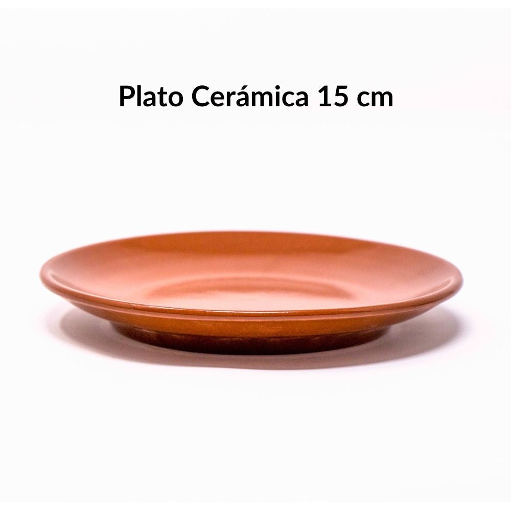 Plato de barro 15 cm | Vajilla rústica artesanal para tapas y postres