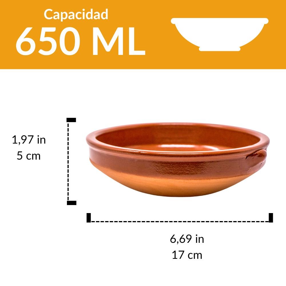 Plato hondo barro 17 cm