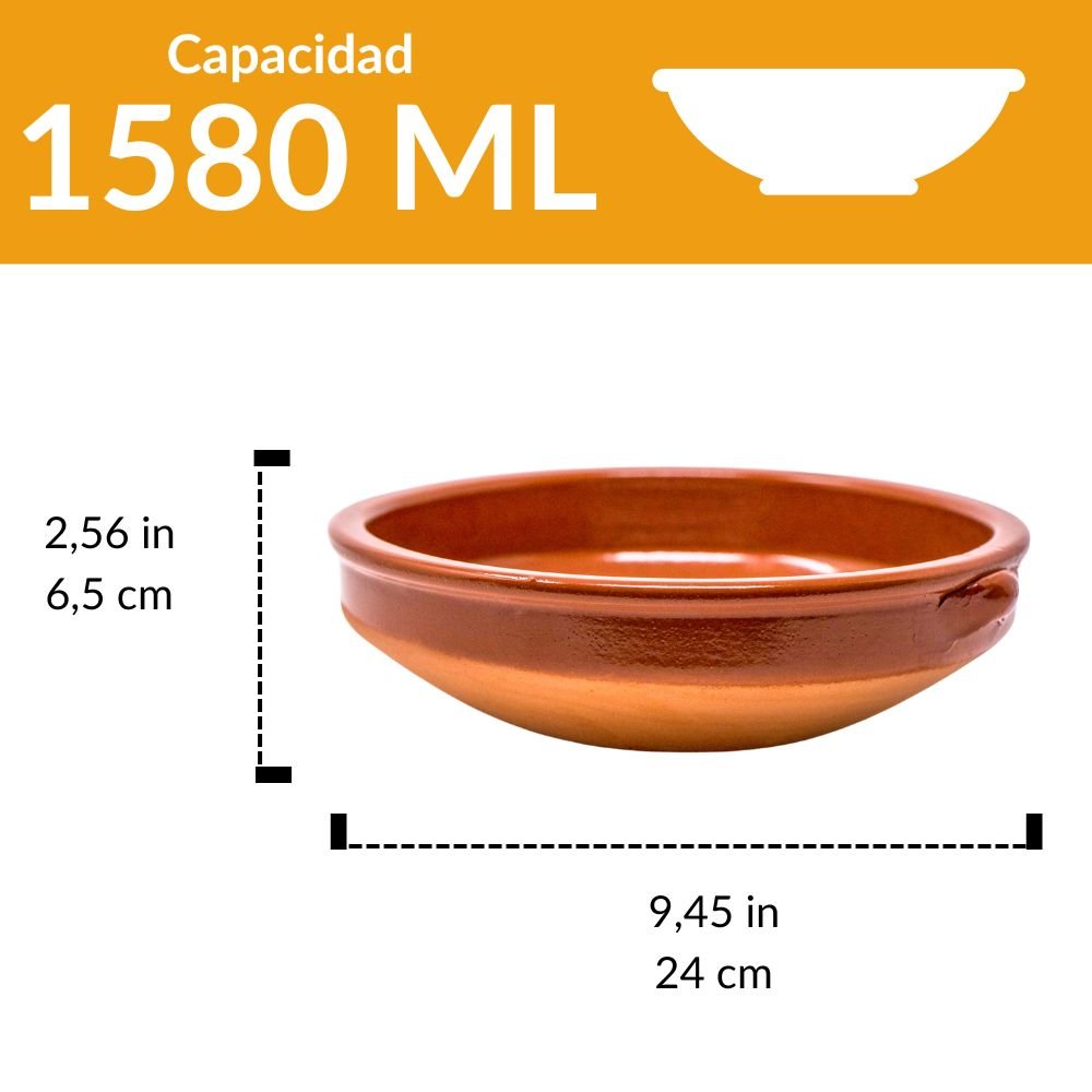 Plato hondo barro 23 cm