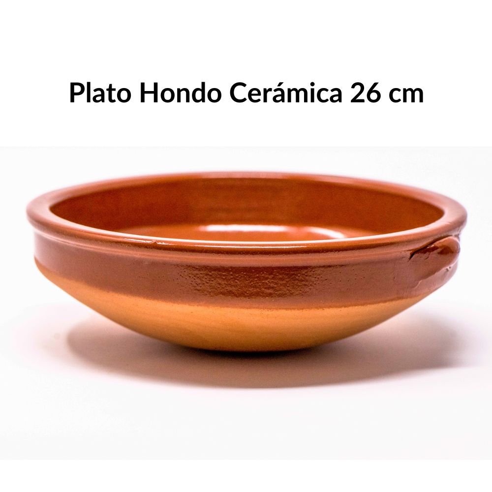 Plato hondo barro 26 cm