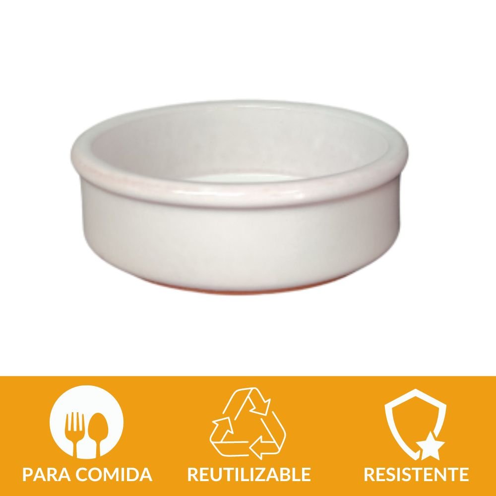 Tarrina de Barro 12 cm Color Blanco