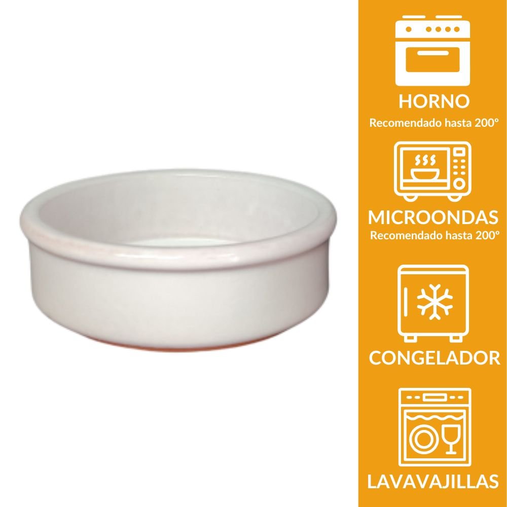 Tarrina de Barro 12 cm Color Blanco