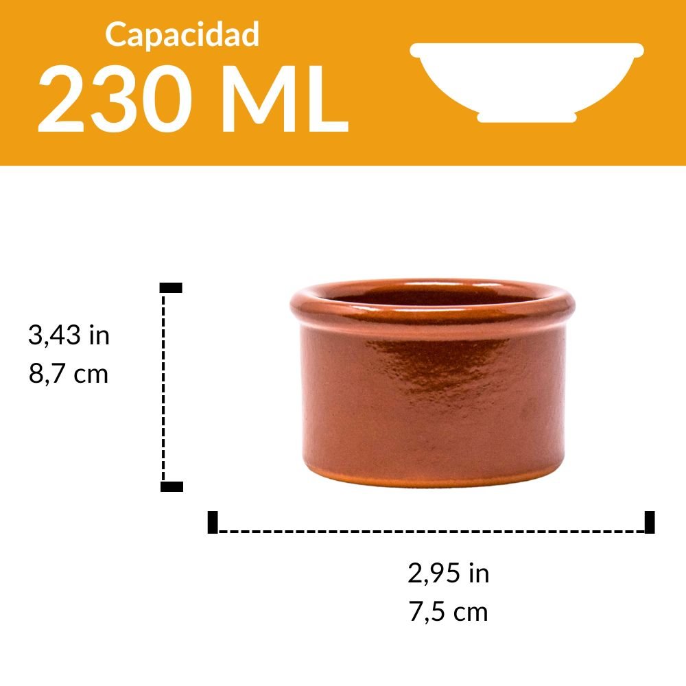 Tarro de barro 7,5 cm