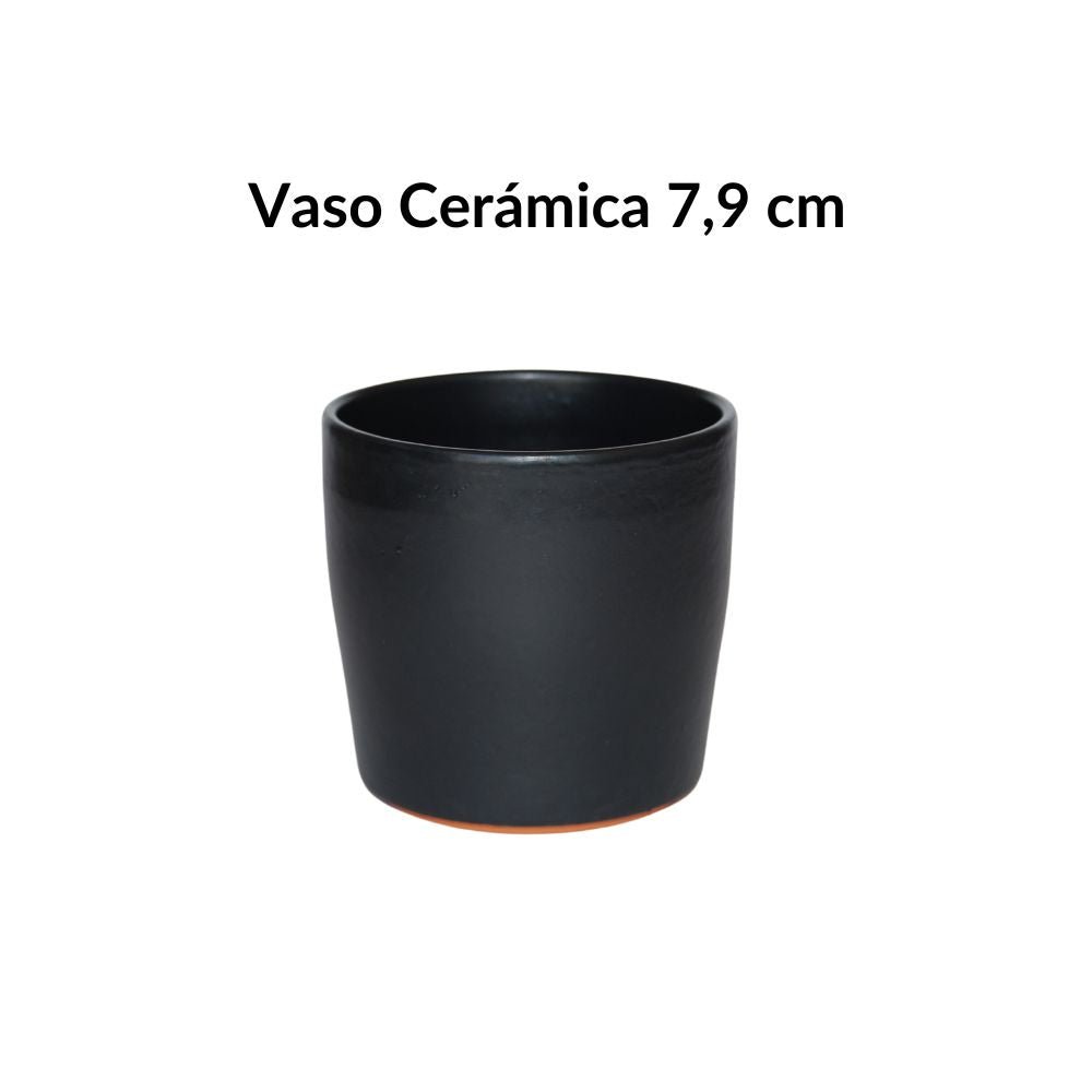 Vaso de barro 7,9 cm - color negro | Ceramica artesanal para infusiones