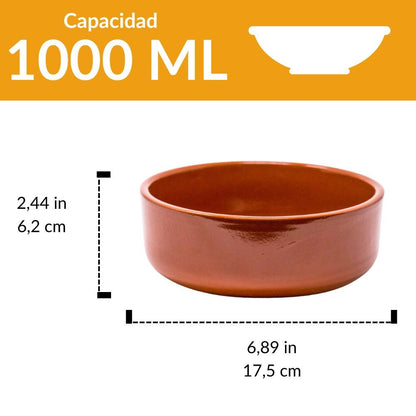 Bol de barro 17 cm | Ensaladera artesanal de terracota