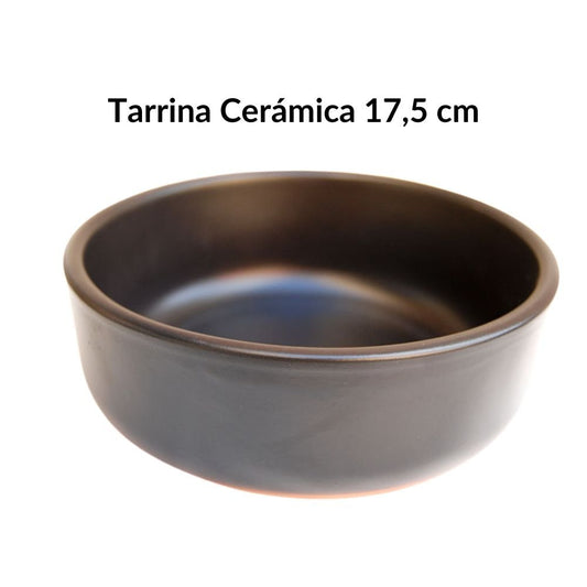 Bol de barro negro 17 cm | Terracota artesanal para ensaladas 812 ml