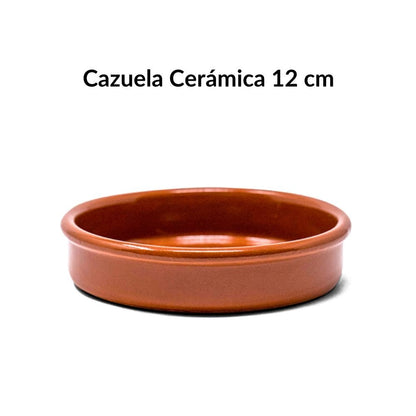Cazuela de barro 12 cm | Terracota artesanal para postres y tapas (150 ml)