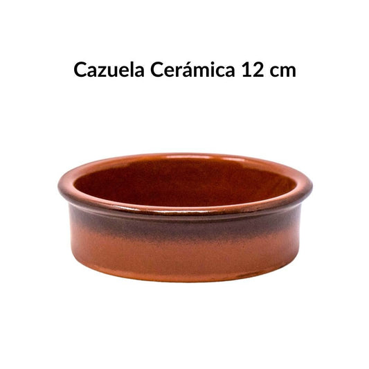 Cazuela de Barro (borde negro) de 12 cm