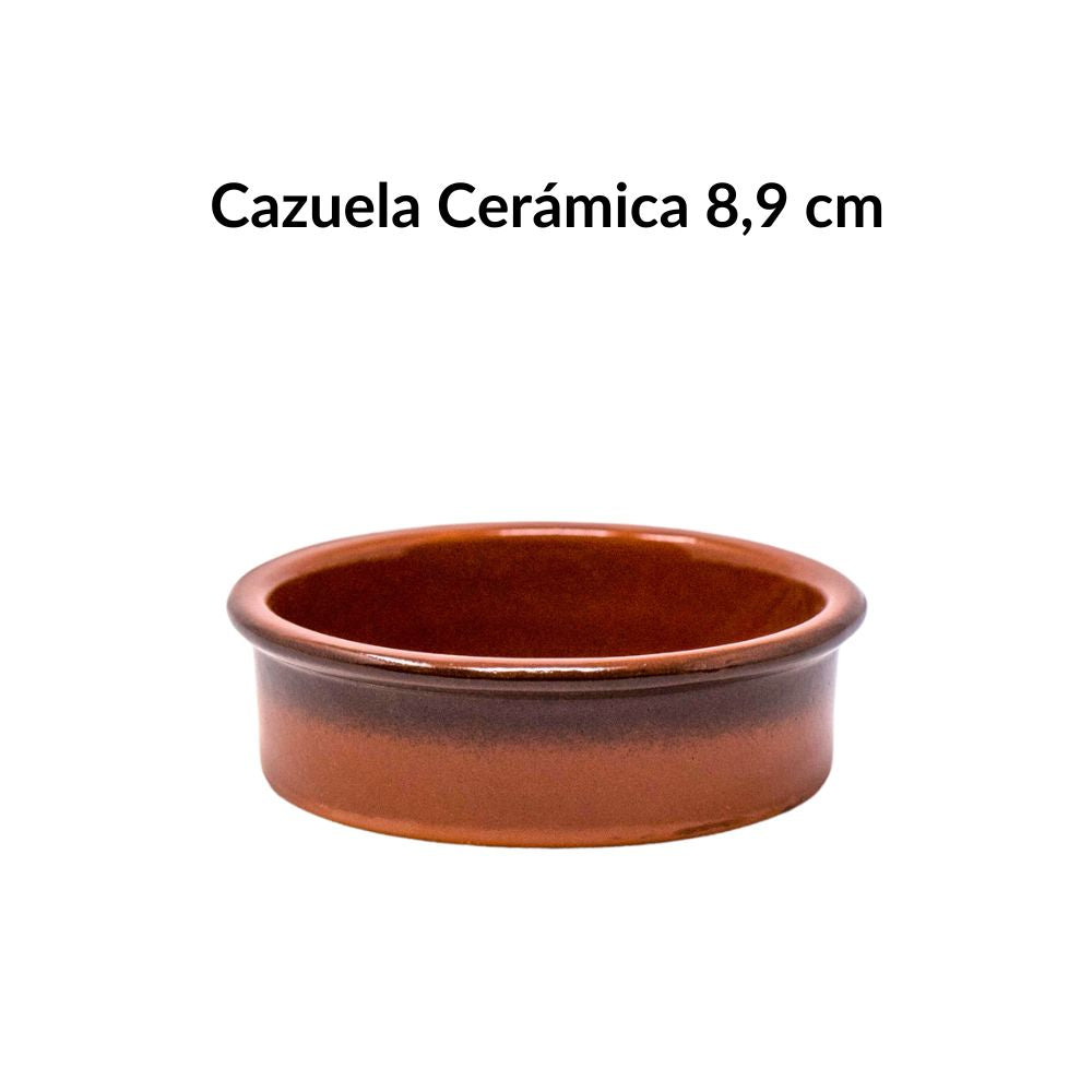 Cazuela de Barro (borde negro) de 8,9 cm