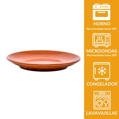 Plato de barro 15 cm | Vajilla rústica artesanal para tapas y postres