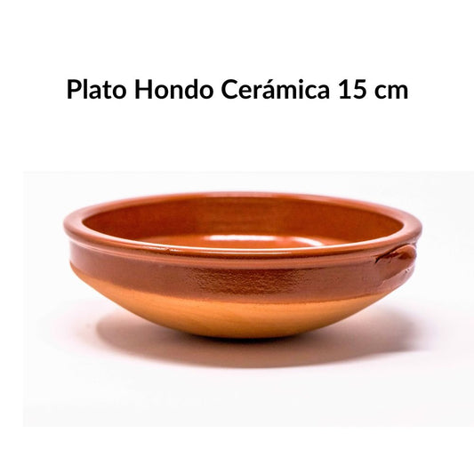 Plato hondo barro 15 cm