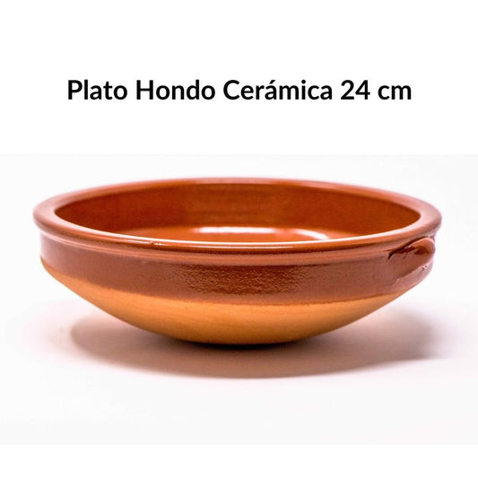 Plato hondo barro 23 cm
