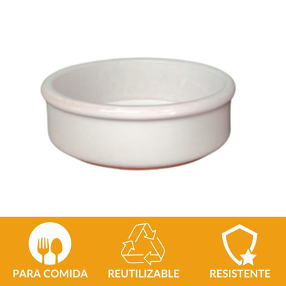 Tarrina de Barro 12 cm Color Blanco
