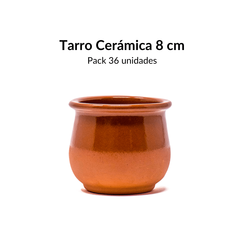 Tarro de Barro 8 cm - 12 uds (Para cuajadas y otros postres)